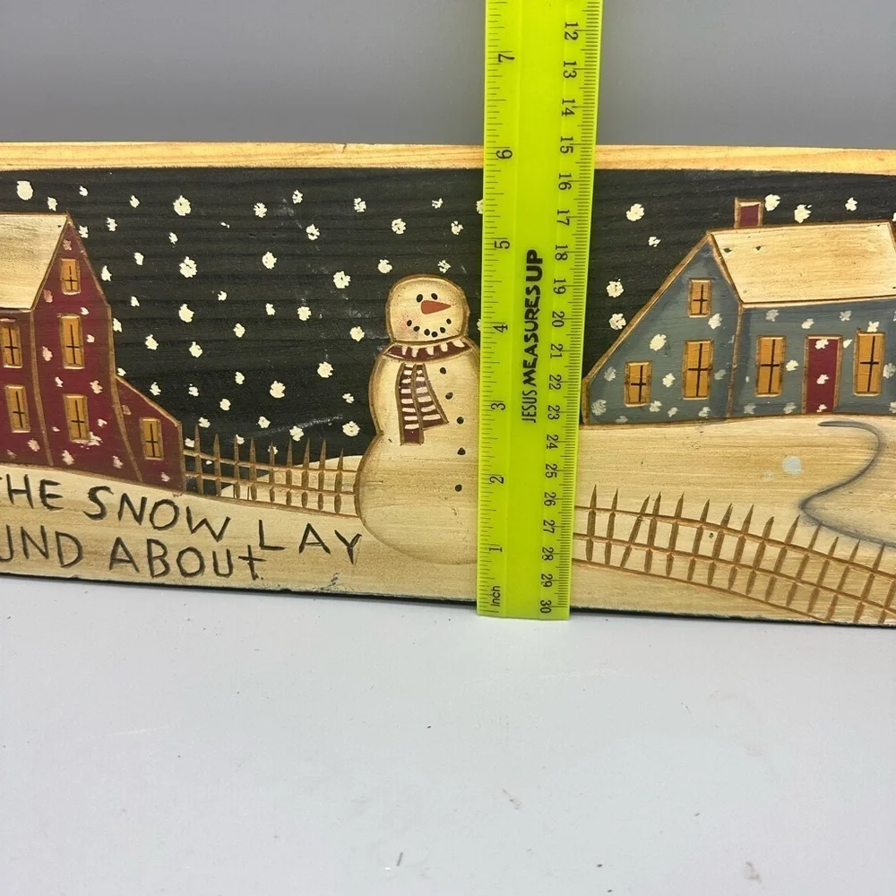 Simplier Times wooden carved winter decor
